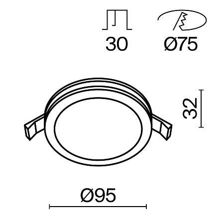 Встраиваемый светильник Technical Phanton DL303-L12B - фото