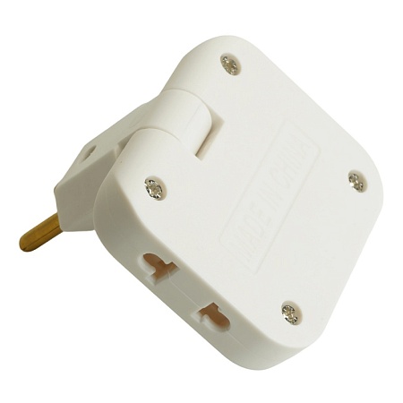 Разветвитель сетевой 3-местный б/з STEKKER ADP10-23-21, 250В, 10A, белый - фото