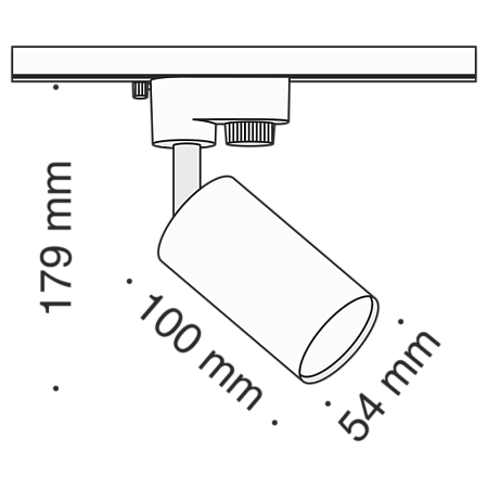 Трековый светильник Technical  TR002-1-GU10-B - фото