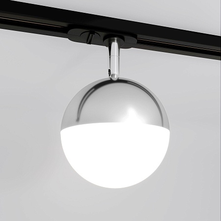 Трековый светодиодный светильник для однофазного шинопровода Glob GX53 Хром Glob GX53 Хром (MRL 1015) однофазный Elektrostandard - фото