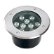 Светодиодный светильник тротуарный (грунтовый) Feron SP2803,10W, AC/DC12V, низковольтный, 4000К, металлик, D160*H90mm, вн.диаметр: 110mm, IP67 - фото