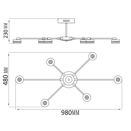 Люстра de markt DeMarkt Гэлэкси 632015406 - фото