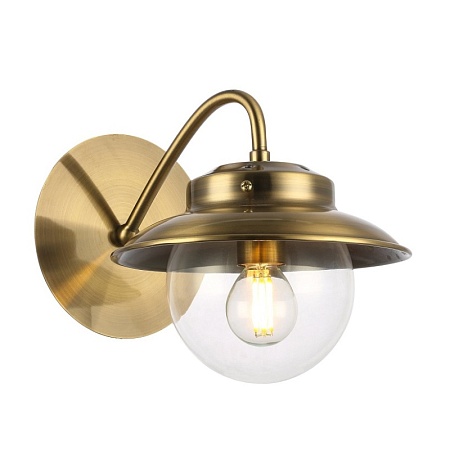 Светильник настенный Античная бронза/Прозрачный E14 1*40W SLE110101-01 - фото