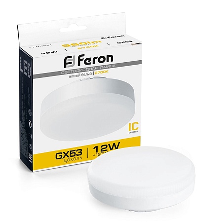 Лампа светодиодная Feron LB-453 GX53 12W 175-265V 2700K - фото