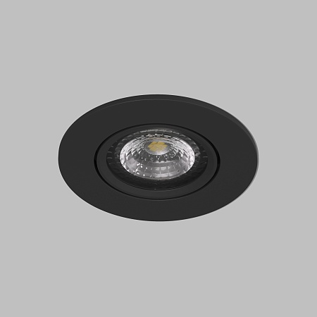 DK3020-BK Встраиваемый светильник, IP 20, 10 Вт, GU5.3, LED, черный, пластик - фото