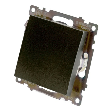 Переключатель перекрестный 1-клавишный (механизм), 250В, 10А, серия Катрин, графит, GLS10-7110-06 - фото