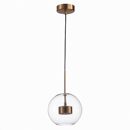 Светильник подвесной ST-Luce Латунь/Прозрачный LED 1*14W 3000K SL1133.233.01 - фото