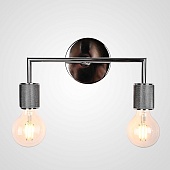 Бра Rh Utilitaire Double Sconce Silver Imperiumloft 123265-22