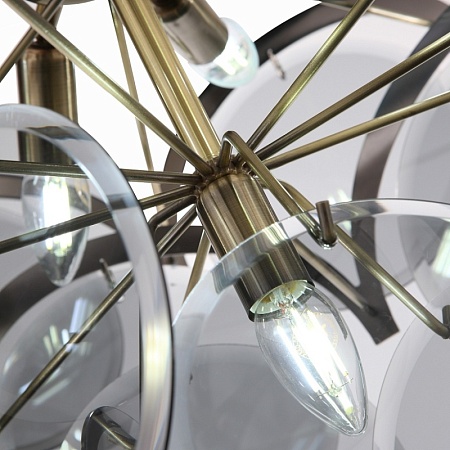 Люстра подвесная ST-Luce Бронза/Дымчатый E14 9*60W SL1161.373.09 - фото