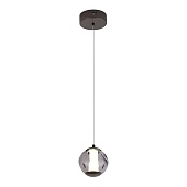 SL6520.403.01 Светильник подвесной ST-Luce черный жемчуг/прозрачно-дымчатый LED 1*5W 4000K HELMI
