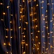 Светодиодная гирлянда Feron CL18 занавес 1,5*1,5м  + 3м желтый статичная, c питанием от сети 230V, белый шнур - фото