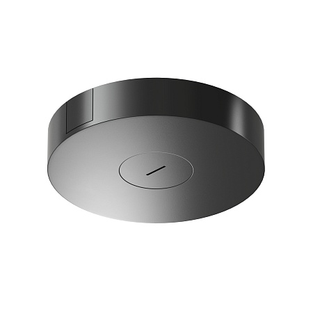 TR5511-BK Накладное основание с возможностью размещения блока питания и подачи питания треку-ремню Belty, серия Base, D260*H50мм, IP20, черный, алюминий - фото