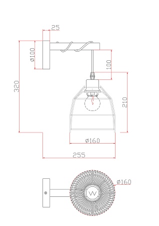 Настенный светильник (бра) Freya FR5334WL-01B - фото
