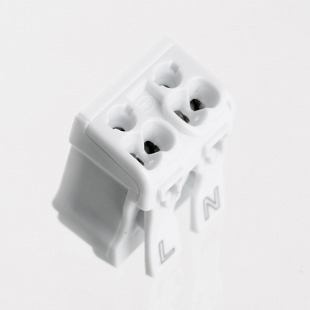 Клемма монтажная STEKKER, LD294-4002, для подключения фазных проводников, 2 контактные группы (3 ввода, 3 вывода на полюс) - фото