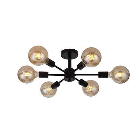 Светильник потолочный Черный E27 6*60W SL419.402.06 - фото