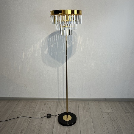 Торшер Rh 1920S Odeon Clear Glass Floor Lamp Gold Imperiumloft 241415-22 - фото