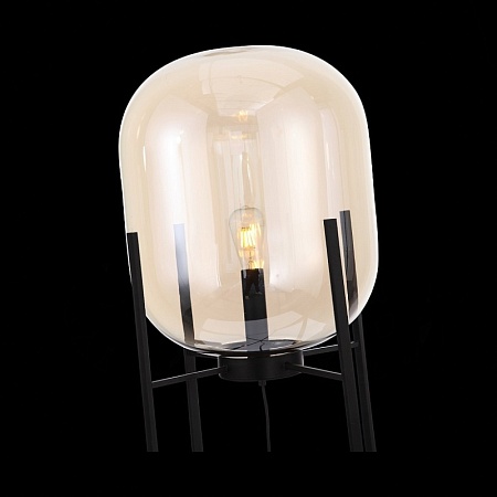 Торшер ST-Luce Черный/Коньячный E27 1*40W (из 2-х коробок) SL1050.525.01 - фото