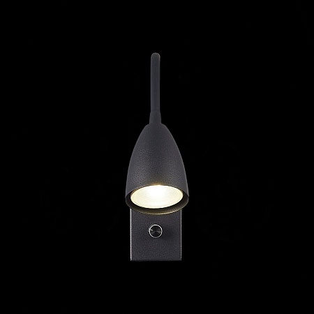 Светильник настенный ST-Luce Черный/Черный GU10 1*3W SL1014.401.01 - фото