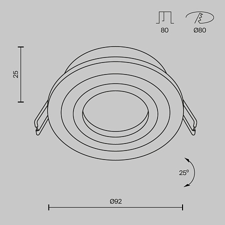 Встраиваемый светильник Technical Atom DL023-2-01S - фото