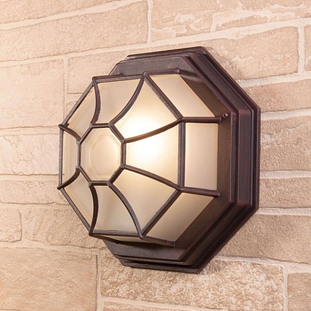 Уличный настенный светильник Telarana L капучино GL 1024D - фото