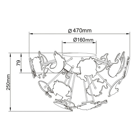 Люстра потолочная MW-Light Улыбка 365014605 - фото