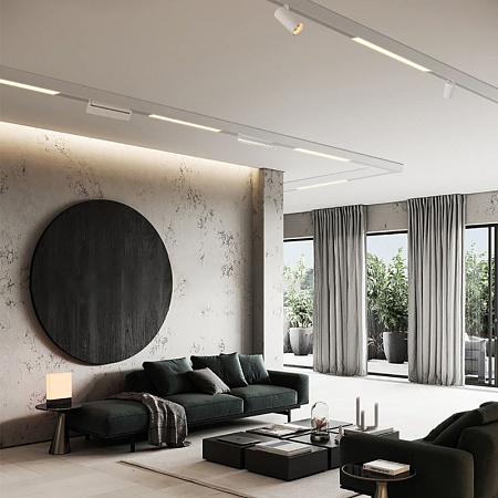 Светильник светодиодный Feron MGN302 трековый низковольтный 12W, 960 Lm, 4000К, 110 градусов, белый серия MattLine - фото