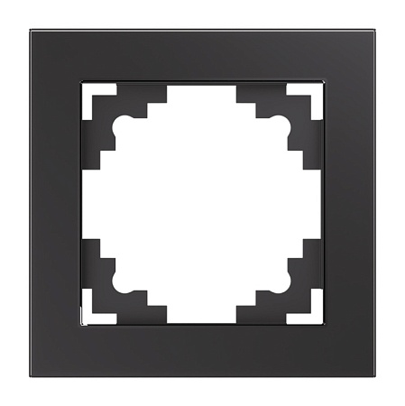 Рамка 1-местная, стекло, STEKKER, GFR00-7001-06, серия Катрин, графит - фото