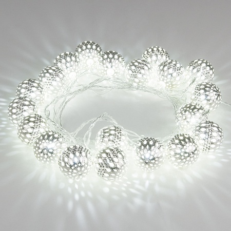 Гирлянда Eurosvet 400-003 хром/белый с эффектом мерцания - фото