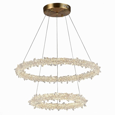 Люстра подвесная ST-Luce Золотистый/Прозрачный LED 1*80W 3000 - 6500K SL6105.203.02 - фото