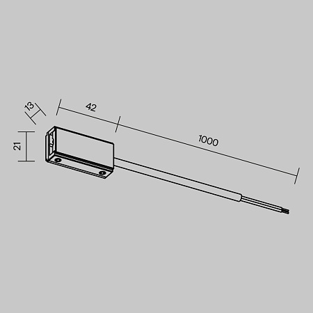 Трековая система Technical гибкая на стену чёрная 300x300x300 TS-Z-300-TR210-1-5W3K-M-B