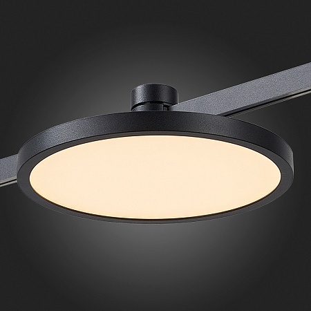 Магнитный трековый светильник FARM Черный LED 1*10W 3000K 500Lm Ra80 120 IP20 D168xH54 ST818.406.12 - фото