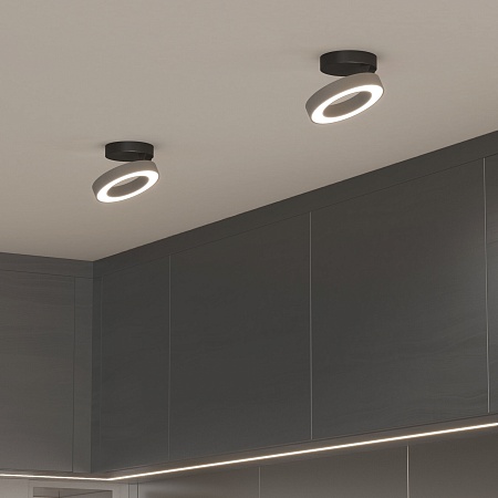 Накладной светодиодный светильник Spila серебро 25105/LED Elektrostandard - фото
