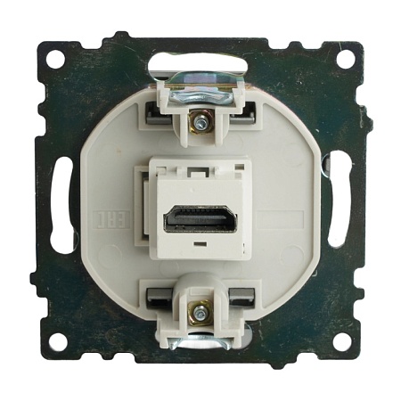 Розетка HDMI 2.1, Type A (механизм), серия Катрин, графит, GLS00-7118-06 - фото