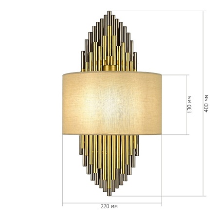 Светильник настенный ST-Luce латунь / серый E14 1*42W SL1638.301.01 - фото