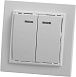 Выключатель 2-клавишный с индикатором STEKKER, PSW10-9002-01, 250В, 10А, серия Эрна, белый - фото