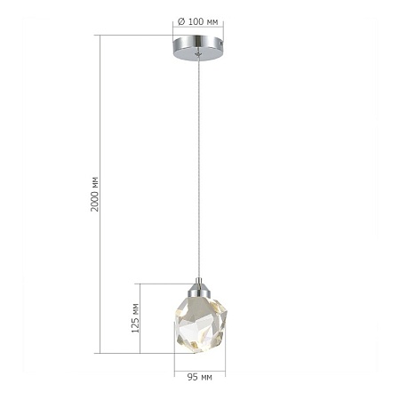 Подвес ST-Luce Хром/Прозрачный LED 1*3W 3000K SL6114.103.01 - фото