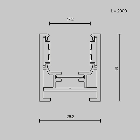 Шинопровод накладной Technical TRXM034-412B - фото