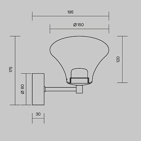 Настенный светильник (бра) Maytoni MOD402WL-L3BS3K - фото