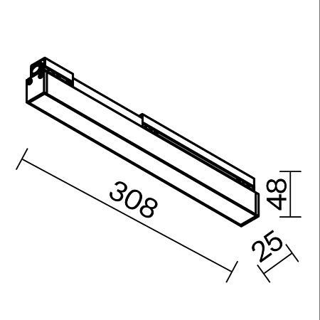 Уличный трековый светильник Outdoor O-TR02-1-S-12WB3K - фото