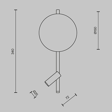 Настенный светильник (бра) Maytoni MOD450WL-L9BG3K - фото