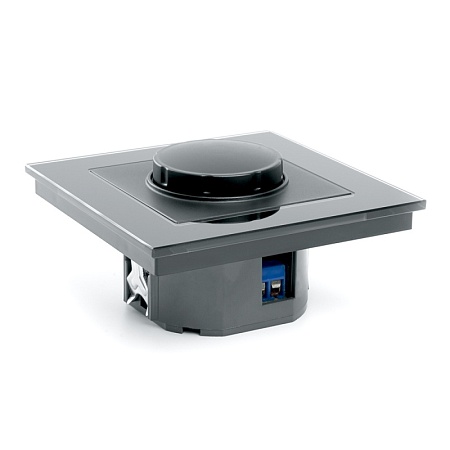 Выключатель диммирующий, STEKKER, GLS10-7006-05, 250В, 500W, серия Катрин, черный - фото