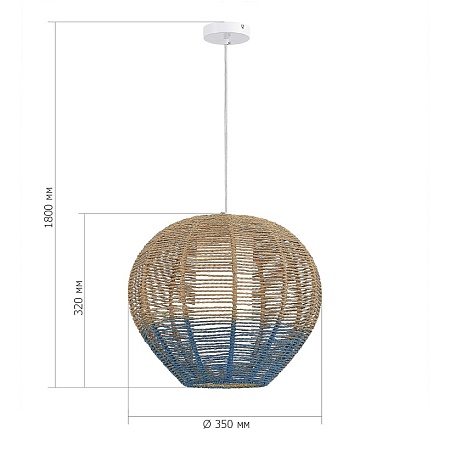 Светильник подвесной ST-Luce Белый/Бежевый,Синий E27 1*40W SL1514.513.01 - фото
