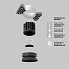 Встраиваемый светильник Technical Round DL058-7W4K-TRS-B - фото