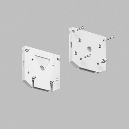 TR2017-WH Торцевая заглушка трека SLOTT, белая, алюминий - фото