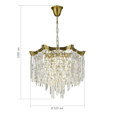 Светильник подвесной ST-Luce Латунь/Прозрачный E14 7*60W SL1659.303.07 - фото