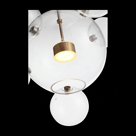 Светильник подвесной ST-Luce Латунь/Прозрачный LED 1*14W 3000K SL1133.213.01 - фото