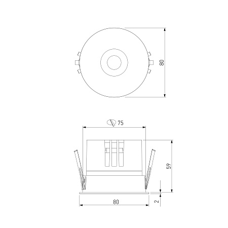 Светильник встраиваемый светодиодный Bliss 15W 4000K черный 25070/LED Elektrostandard - фото