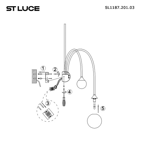 Бра ST-Luce Золотистый/Белый G9 3*5W 4000K SL1187.201.03 - фото
