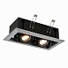 Св-к встр. Черный GU10 2*50W L245xW126xH70 220V Без ламп ST250.148.02 - фото