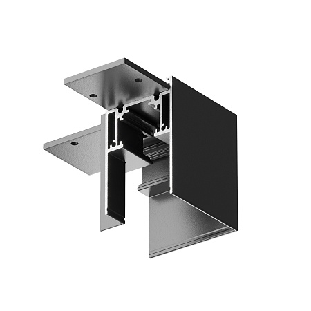 Угловой коннектор Gravity накладной черный - фото